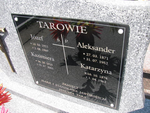 Katarzyna Tara 1874 Przeworsk - Grobonet - Wyszukiwarka osób pochowanych