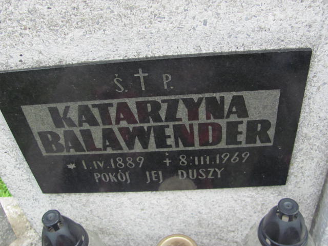 Katarzyna Balawender 1889 Przeworsk - Grobonet - Wyszukiwarka osób pochowanych