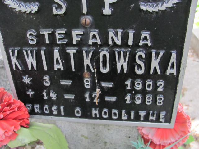 Stefania Kwiatkowska 1902 Przeworsk - Grobonet - Wyszukiwarka osób pochowanych