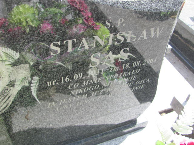 Stanisław Sas 1931 Przeworsk - Grobonet - Wyszukiwarka osób pochowanych