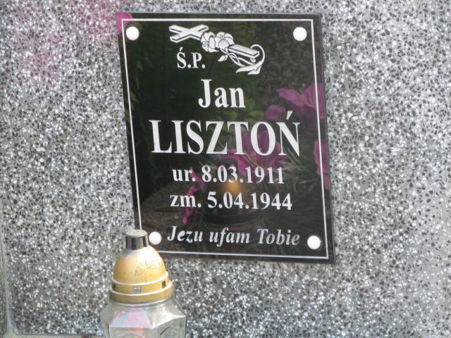 Jan Lisztoń 1911 Przeworsk - Grobonet - Wyszukiwarka osób pochowanych