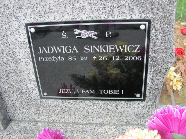 Jadwiga Sinkiewicz Przeworsk - Grobonet - Wyszukiwarka osób pochowanych
