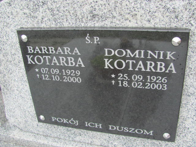 Dominik Kotarba 1926 Przeworsk - Grobonet - Wyszukiwarka osób pochowanych